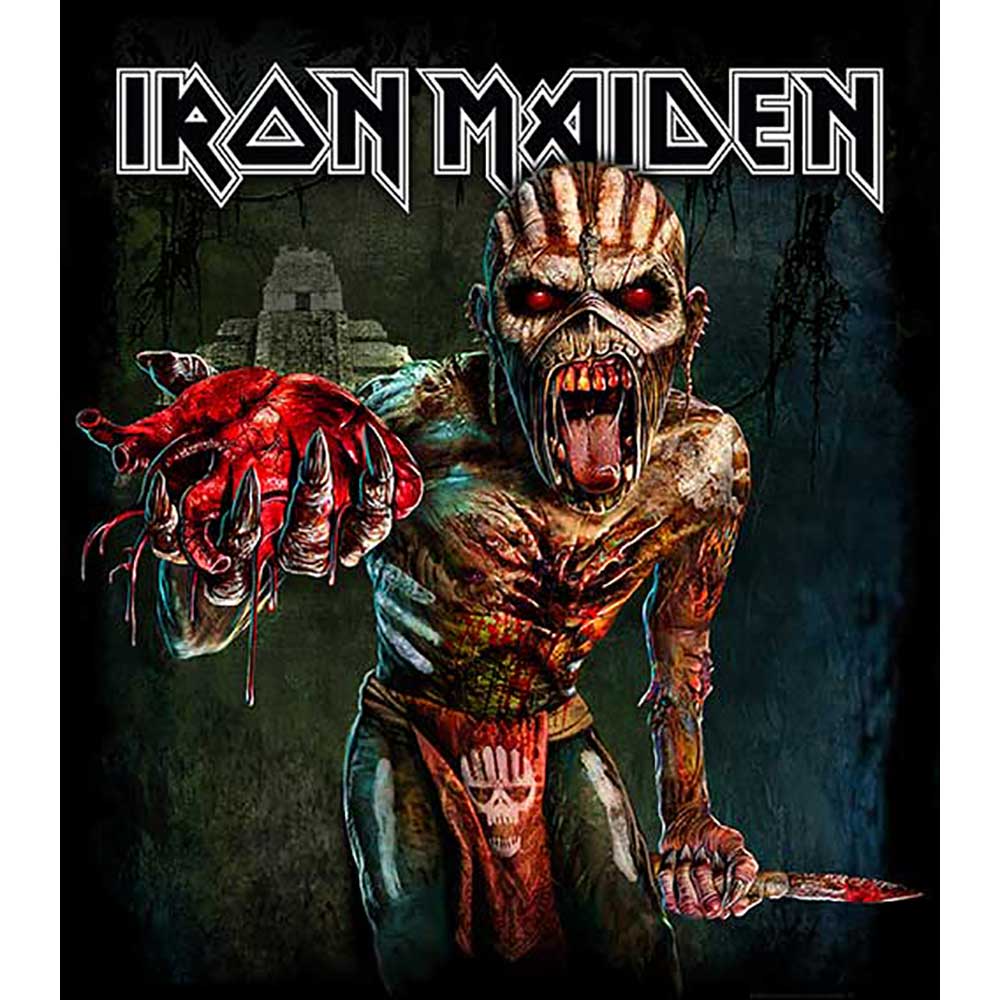 Iron Maiden Unisex T-Shirt: The Book of Souls European Tour V.1 (Back Print) T-Shirt