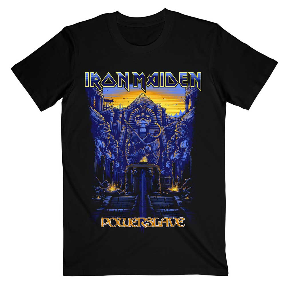 Iron Maiden Unisex T-Shirt: Dark Ink Powerslaves T-Shirt