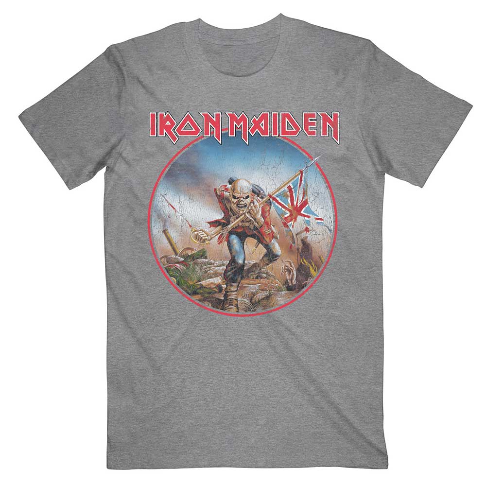 Iron Maiden Unisex T-Shirt: Trooper Vintage Circle T-Shirt
