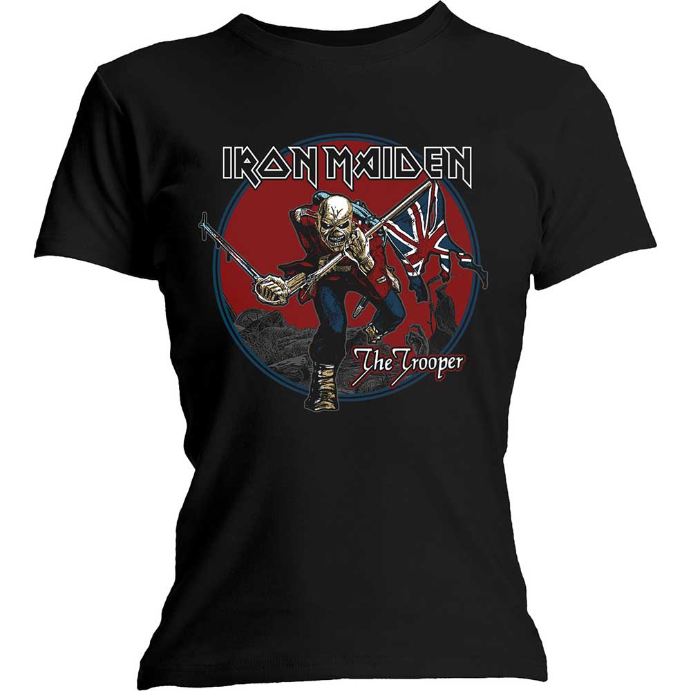 Iron Maiden Ladies T-Shirt: Trooper Red Sky T-Shirt