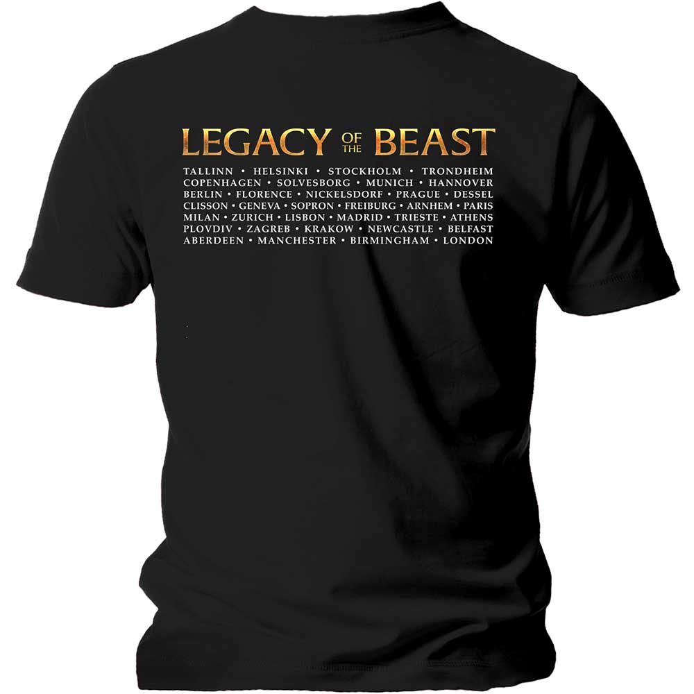 Iron Maiden Unisex T-Shirt: Legacy of the Beast Tour (Back Print) T-Shirt
