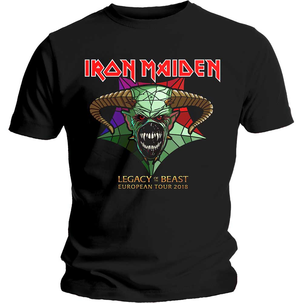 Iron Maiden Unisex T-Shirt: Legacy of the Beast Tour (Back Print) T-Shirt