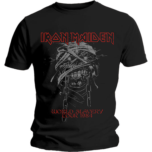 Iron Maiden Unisex T-Shirt: World Slavery 1984 Tour T-Shirt