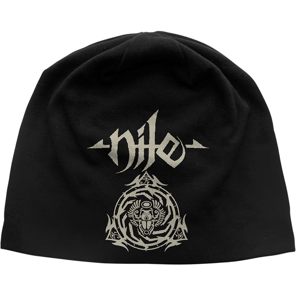 Nile Unisex Beanie Hat: Scarab Logo Muts