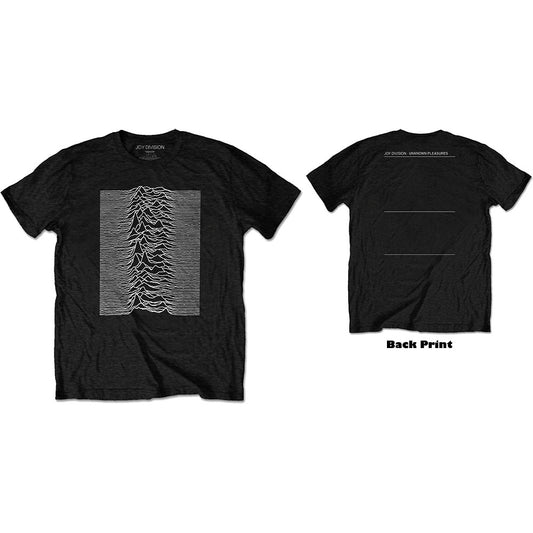 Joy Division Unisex T-Shirt: Unknown Pleasures (Back Print) T-Shirt