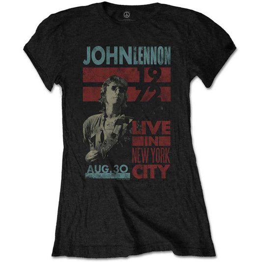 John Lennon Ladies T-Shirt: Live in NYC T-Shirt