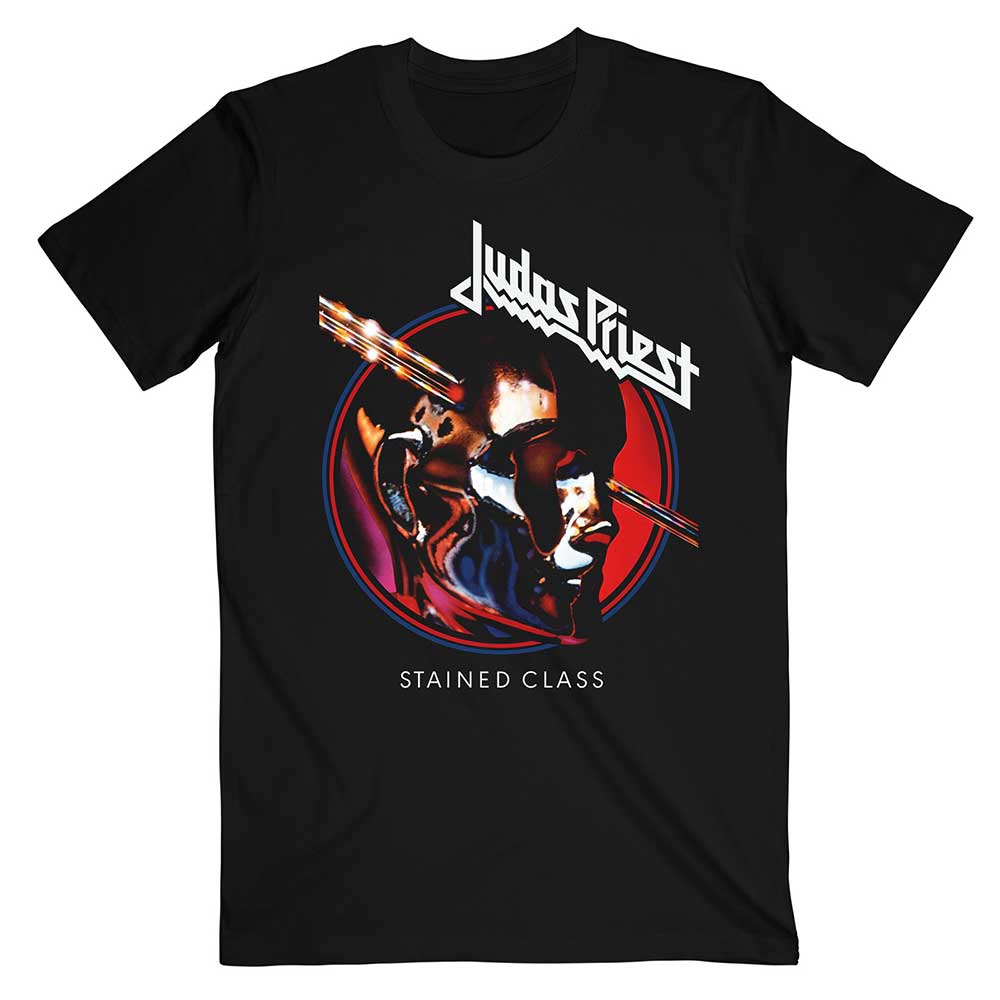 Judas Priest Unisex T-Shirt: Stained Class Album Circle T-Shirt