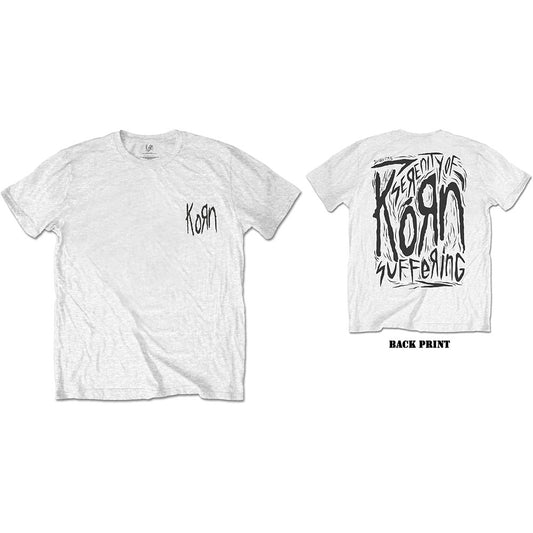 Korn Unisex T-Shirt: Scratched Type (Back Print) T-Shirt