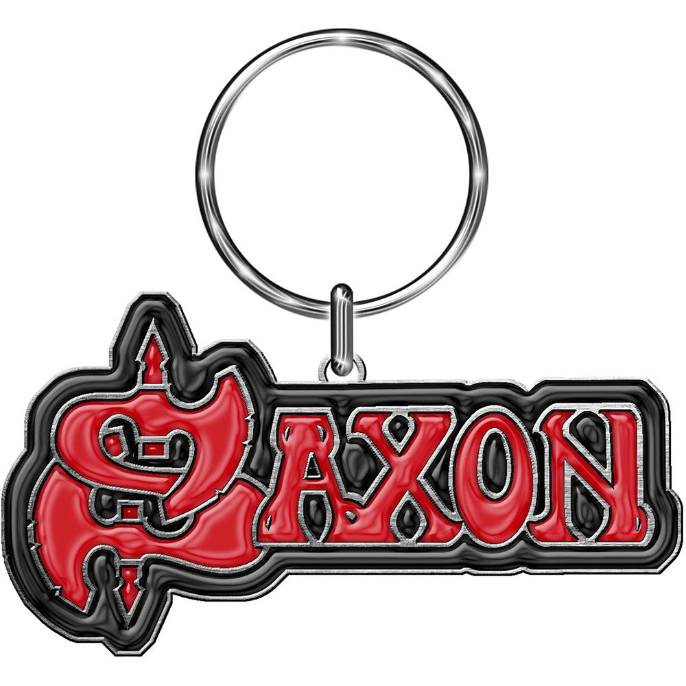 Saxon Keychain: Logo (Enamel In-Fill) Sleutelhanger