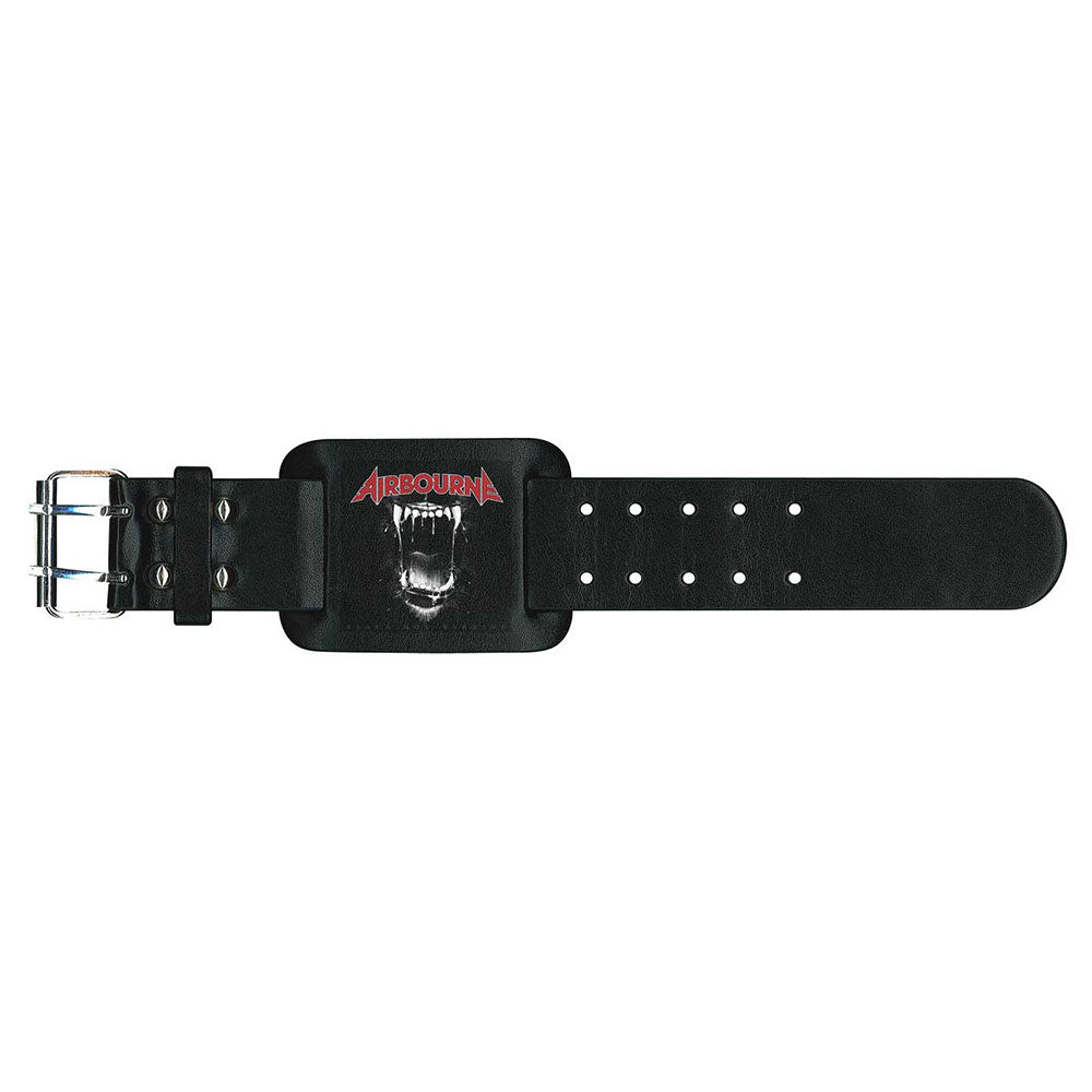 Airbourne Leather Wrist Strap: Black Dog Barking Leren polsband