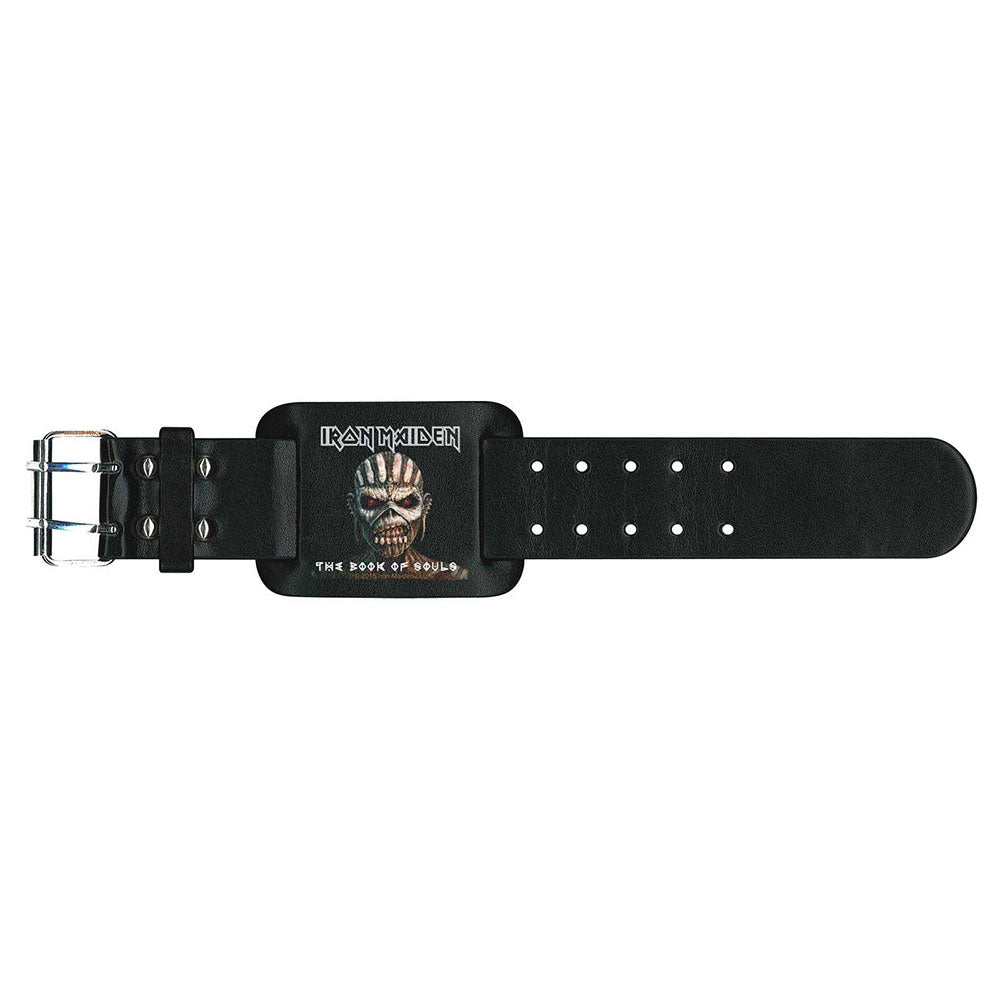 Iron Maiden Leather Wrist Strap: The Book of Souls Leren polsband