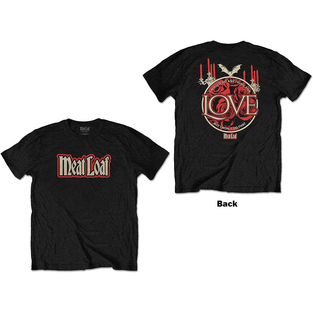 Meat Loaf Unisex T-Shirt: Roses (Back Print) T-Shirt