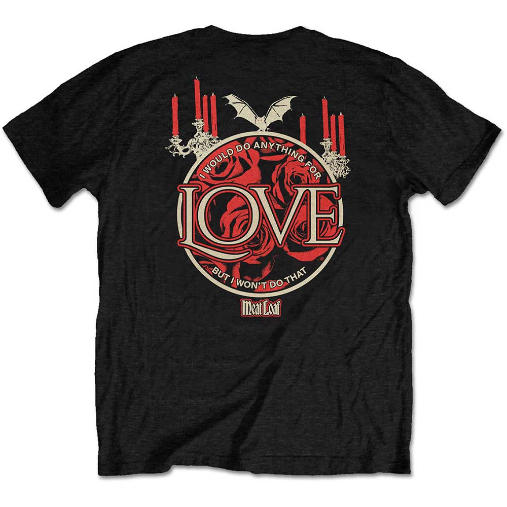 Meat Loaf Unisex T-Shirt: Roses (Back Print) T-Shirt