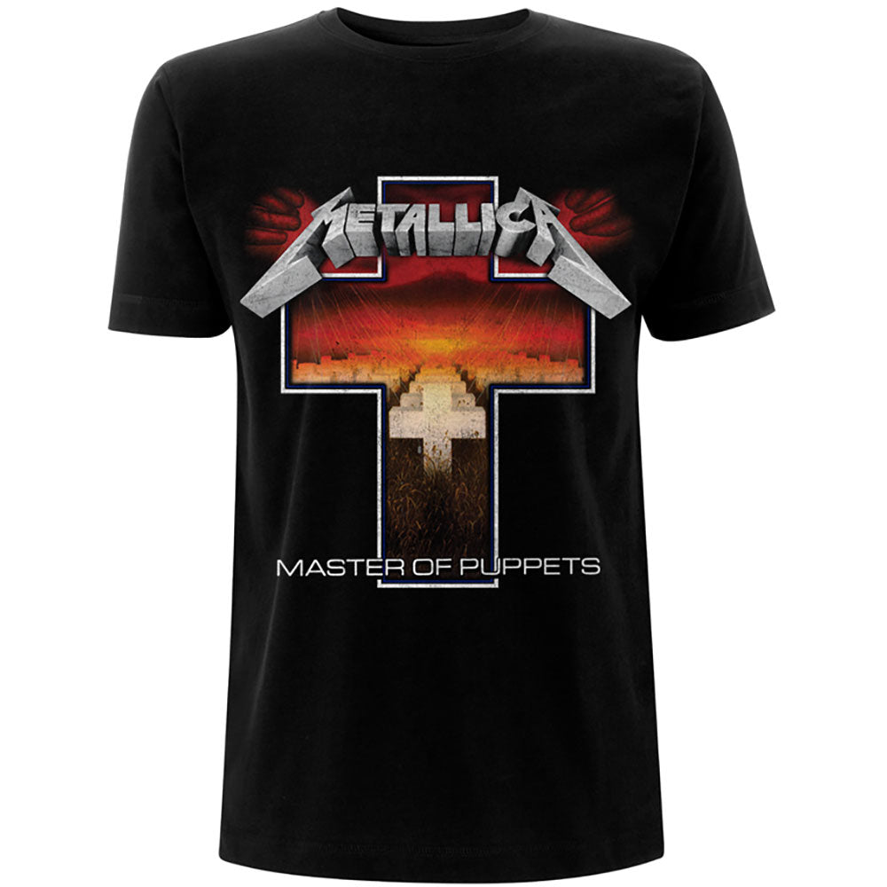 Metallica Unisex T-Shirt: Master of Puppets Cross T-Shirt