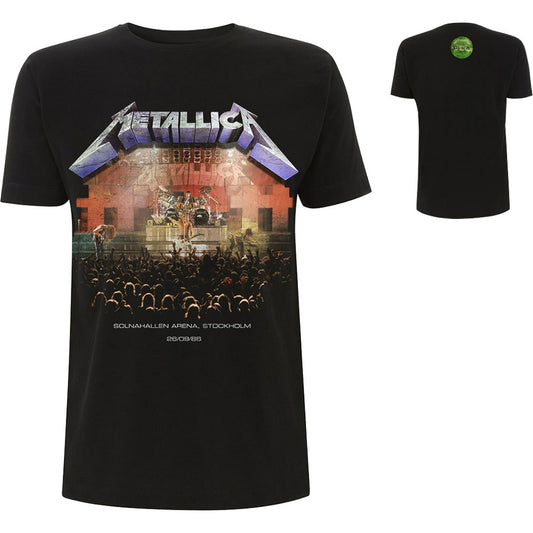 Metallica Unisex T-Shirt: Stockholm '86. (Back Print) T-Shirt