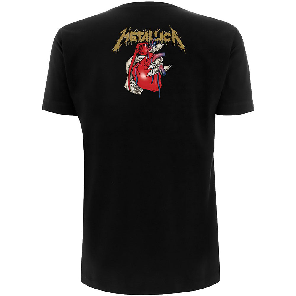 Metallica Unisex T-Shirt: Heart Explosive (Back Print) T-Shirt