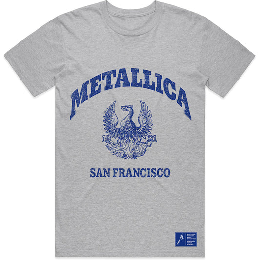 Metallica Unisex T-Shirt: College Crest T-Shirt
