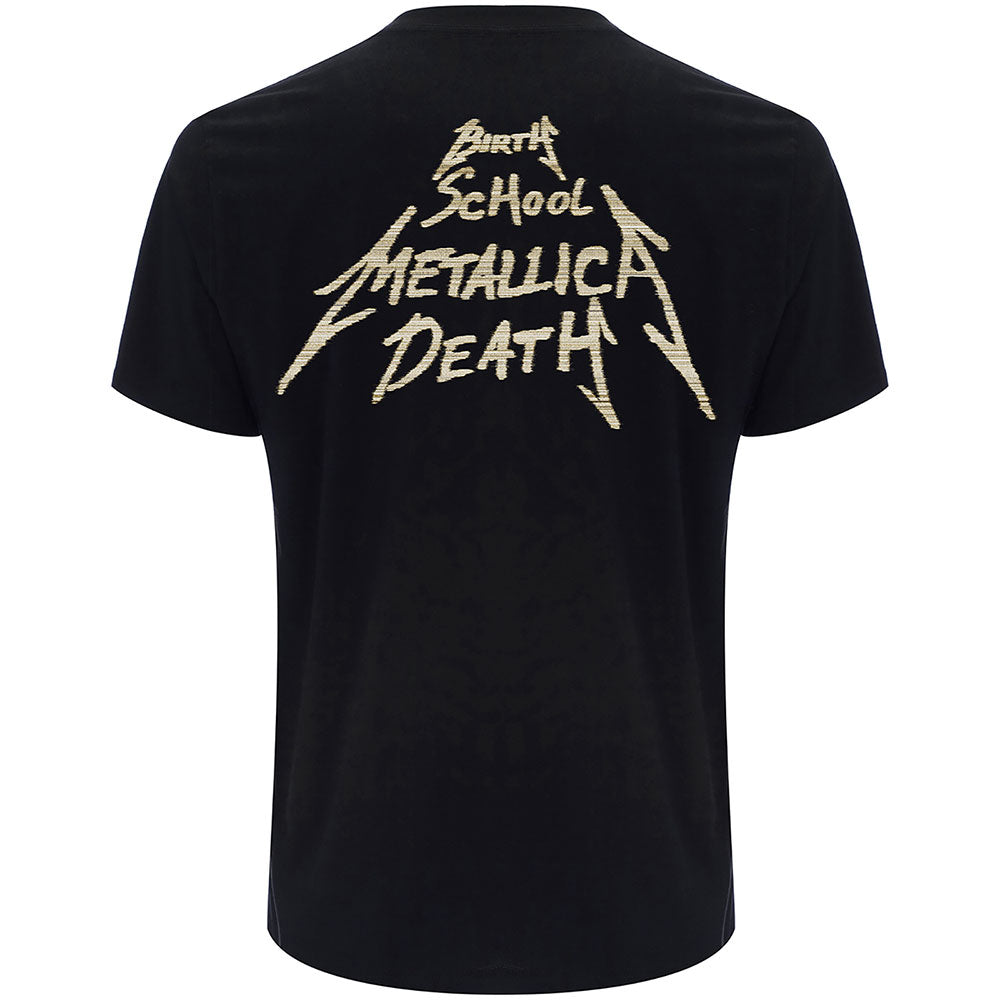 Metallica Unisex T-Shirt: Birth Death Crossed Arms (Back Print) T-Shirt