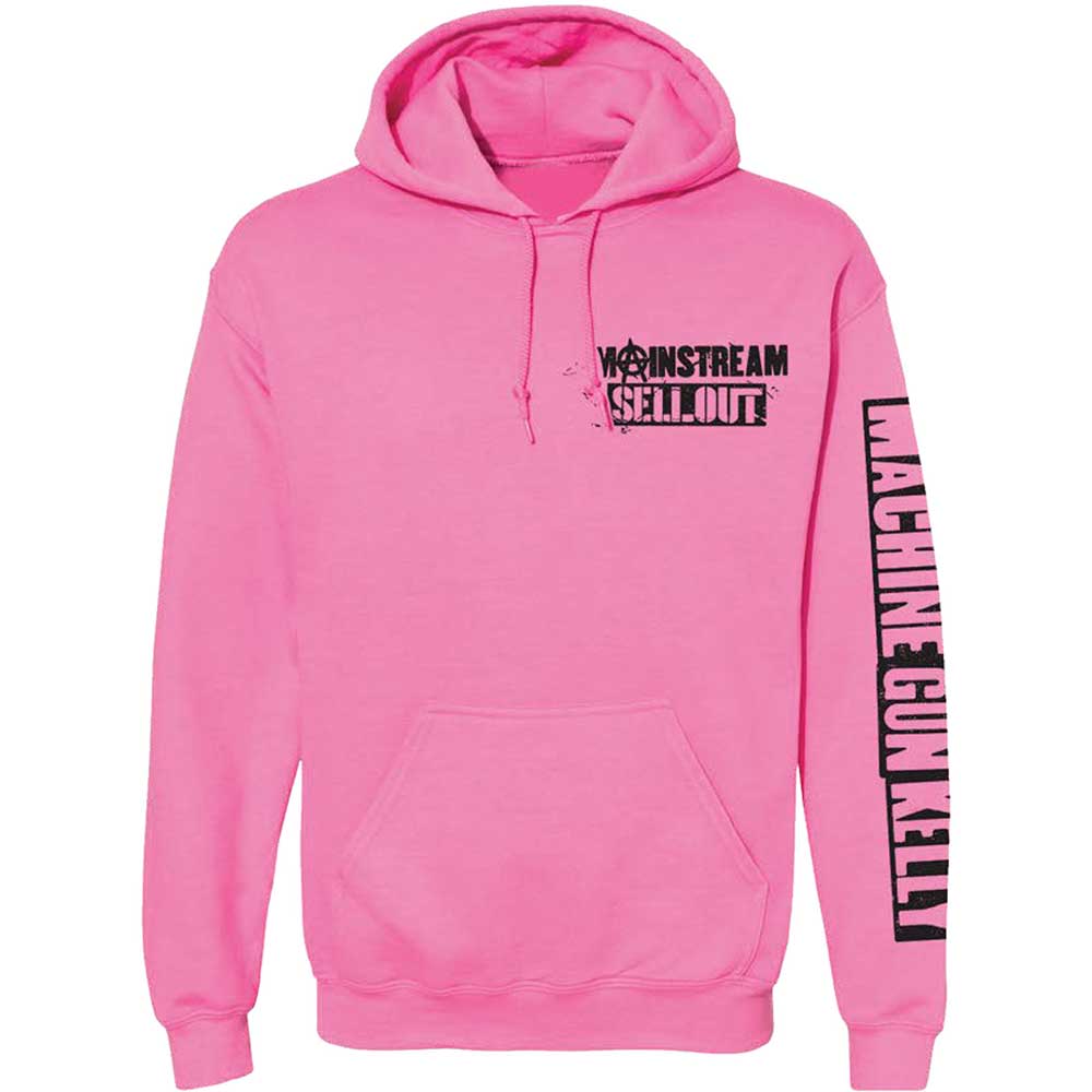 Machine Gun Kelly Unisex Pullover Hoodie: Pink Face (Back & Sleeve Print) Trui met capuchon