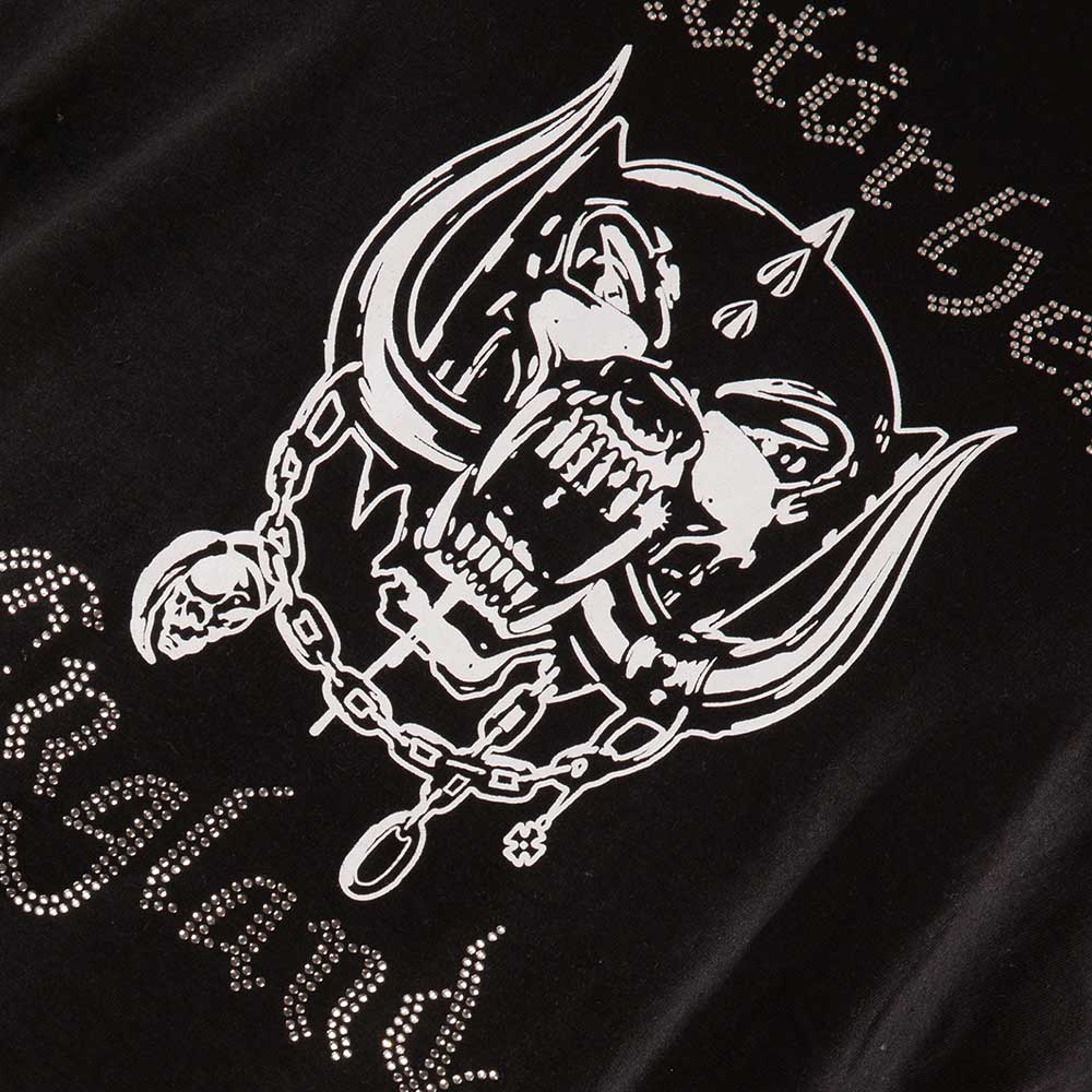 Motorhead Ladies Embellished T-Shirt: England (Diamante) Embellished T-Shirt