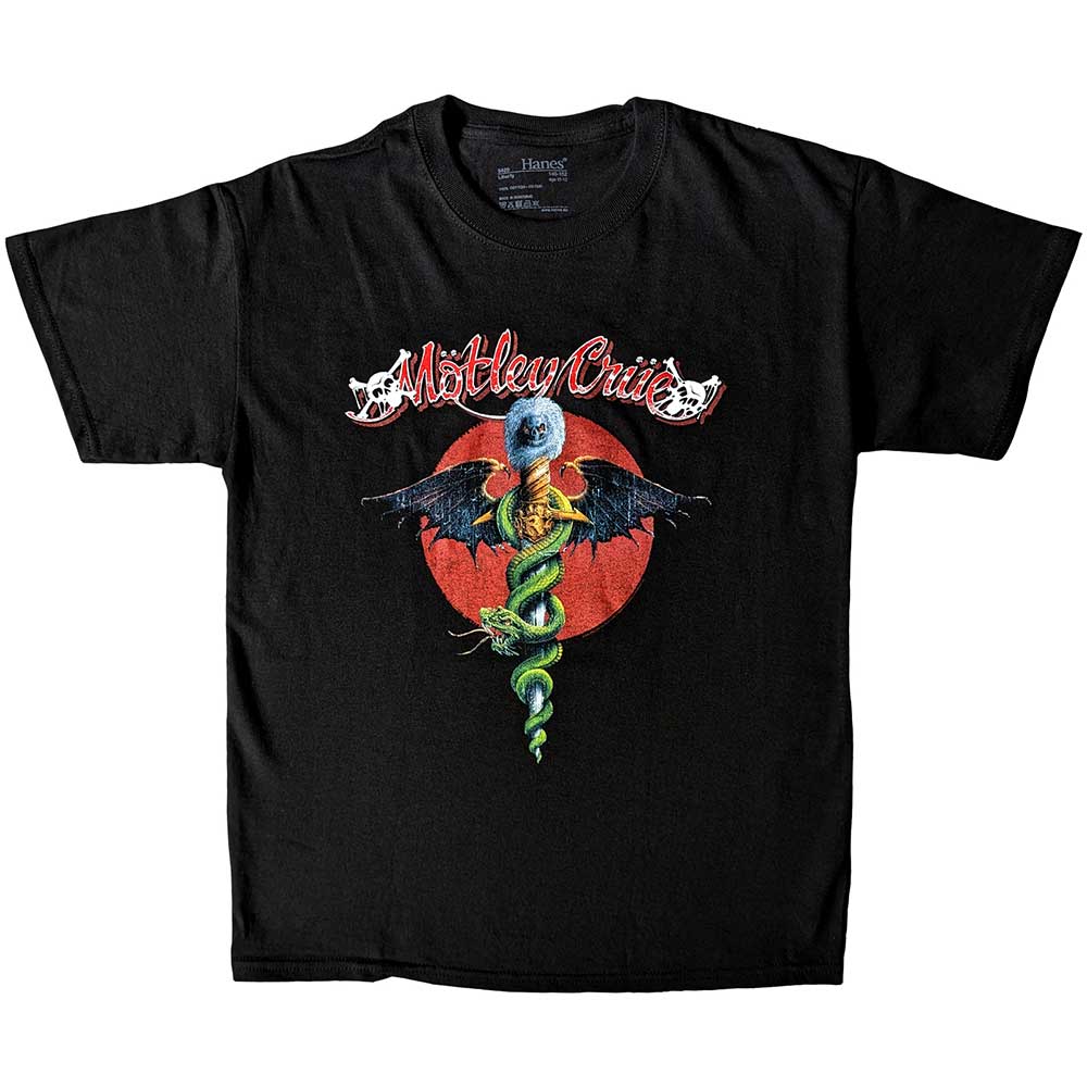 Motley Crue Kids T-Shirt: Feelgood Red Circle T-Shirt