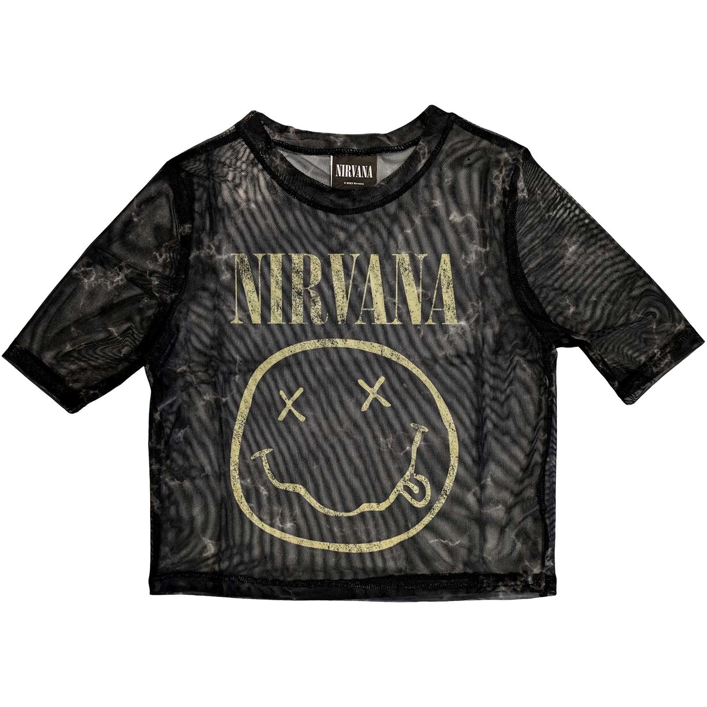 Een foto van een Crop Top van Nirvana.
