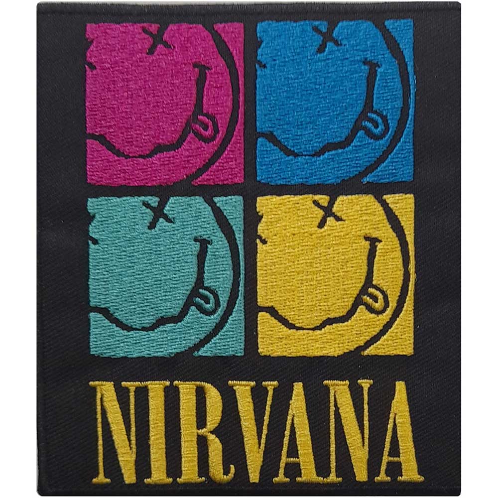 Nirvana Standard Patch: Happy Face Squares Standaard patch