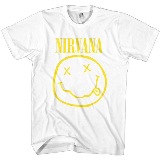 Nirvana Unisex T-Shirt: Yellow Happy Face T-Shirt