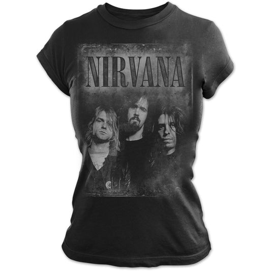 Nirvana Ladies T-Shirt: Faded Faces T-Shirt