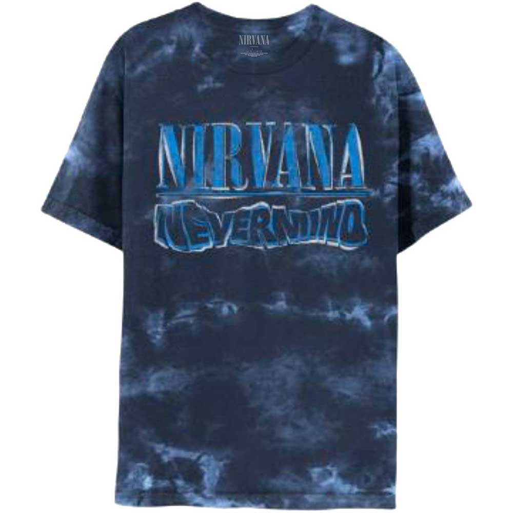 Nirvana Unisex T-Shirt: Nevermind Wavy Logo (Wash Collection) T-Shirt