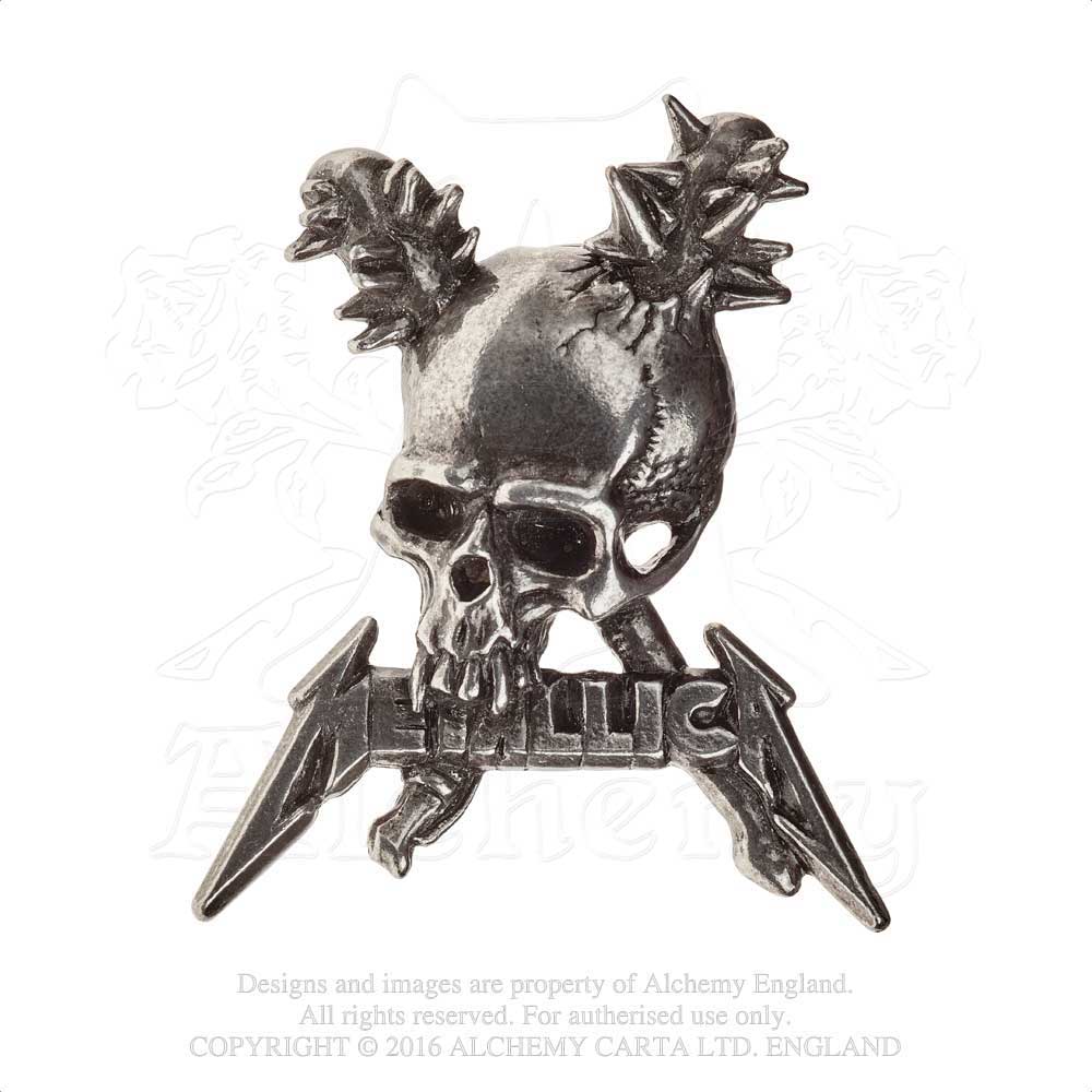Metallica Pin Badge: Damage including skull Speld
