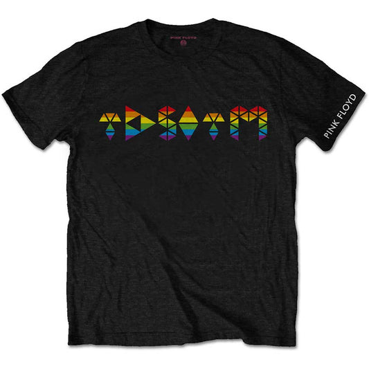 Pink Floyd Unisex T-Shirt: Dark Side Prism Initials T-Shirt