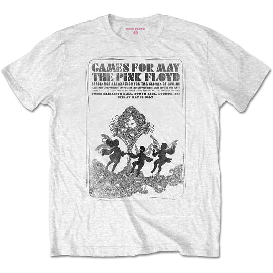 Pink Floyd Unisex T-Shirt: Games For May B&W T-Shirt