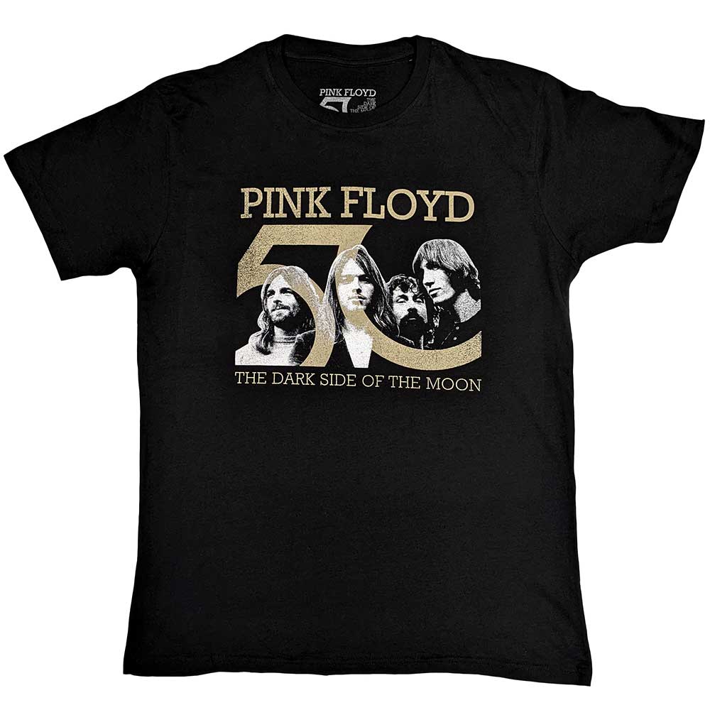 Pink Floyd Unisex T-Shirt: Band Photo & 50th Logo T-Shirt