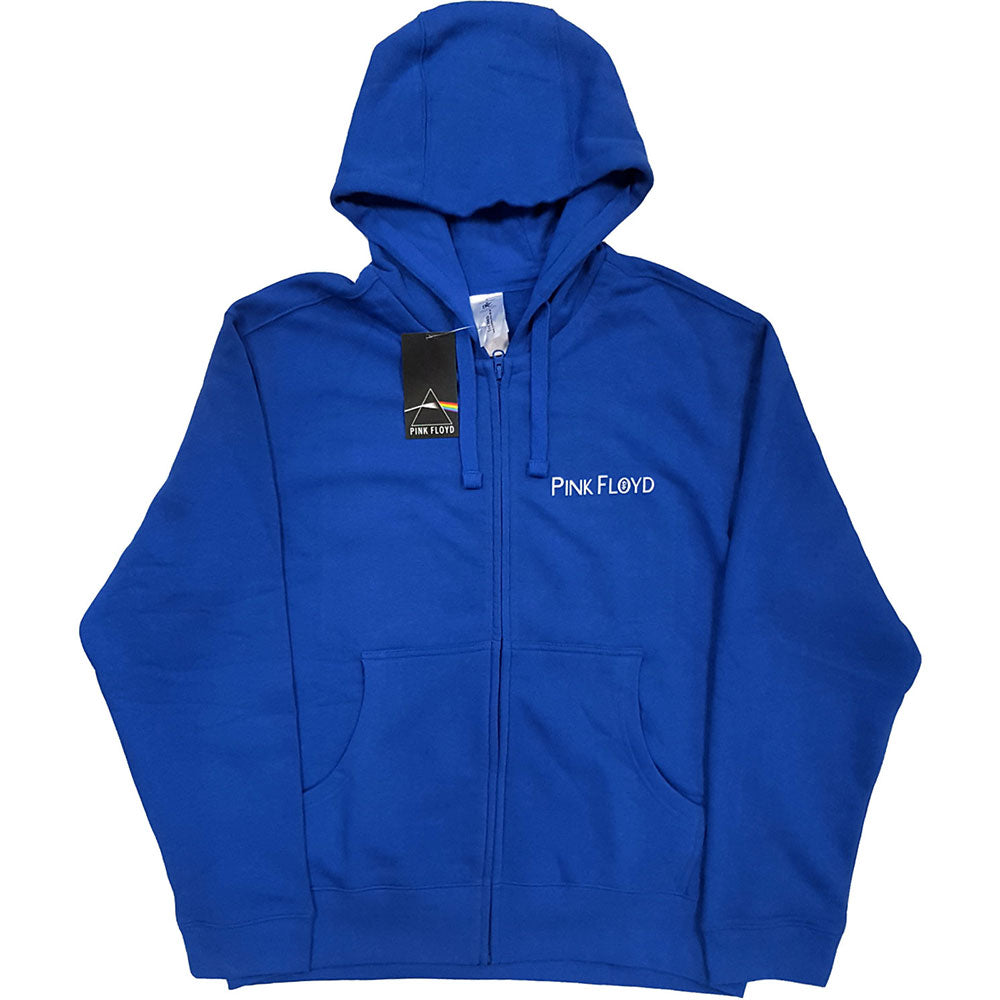 Pink Floyd Unisex Zipped Hoodie: Metal Heads Close Up (Back Print) Ritshoodie