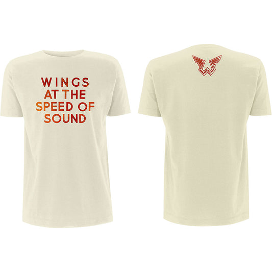 Paul McCartney Unisex T-Shirt: Wings at the Speed of Sound (Back Print) T-Shirt