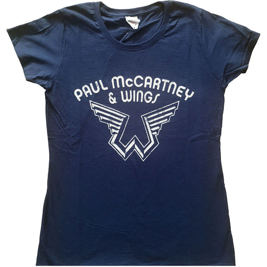 Paul McCartney Ladies T-Shirt: Wings Logo T-Shirt