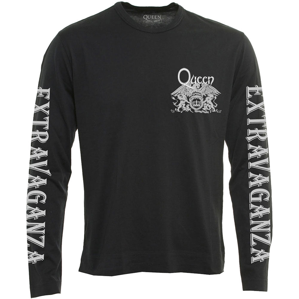 Queen Unisex Long Sleeve T-Shirt: Extravaganza (Sleeve Print) Long Sleeve T-Shirt