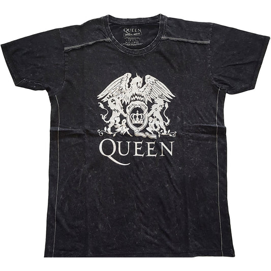 Queen Unisex T-Shirt: Classic Crest (Wash Collection) T-Shirt