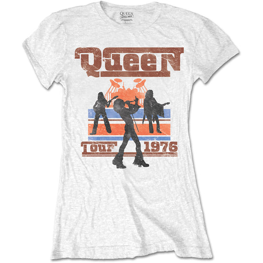 Queen Ladies T-Shirt: 1976 Tour Silhouettes T-Shirt