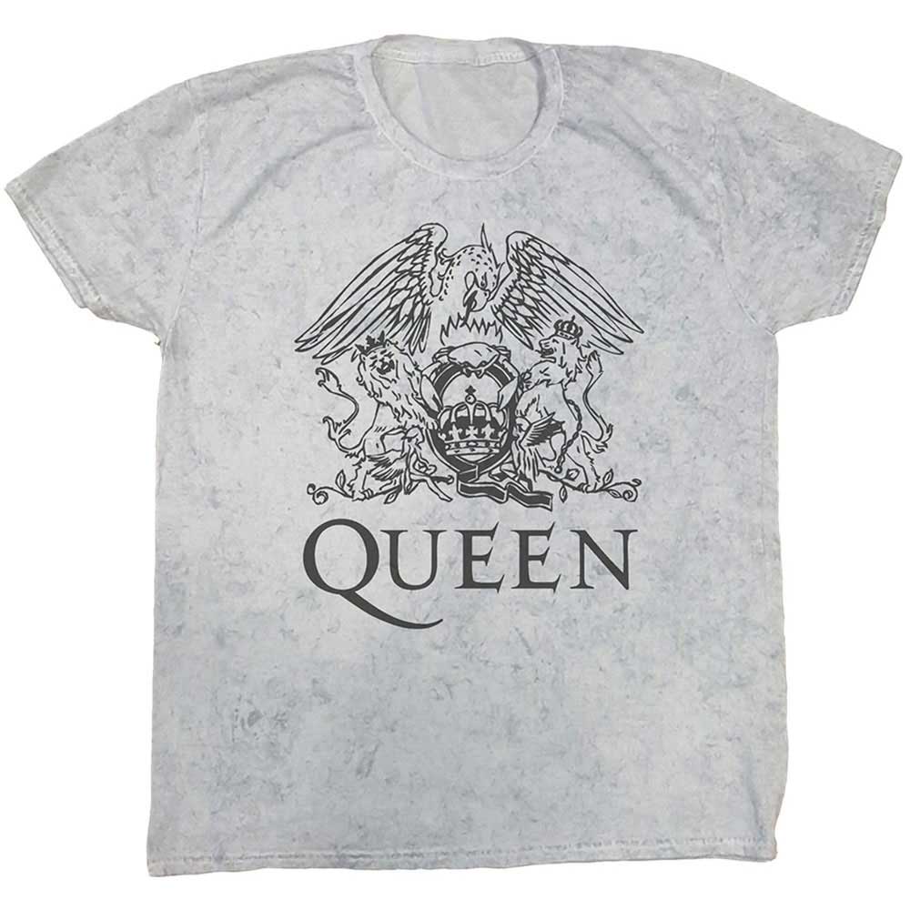 Queen Unisex T-Shirt: Crest (Wash Collection) T-Shirt