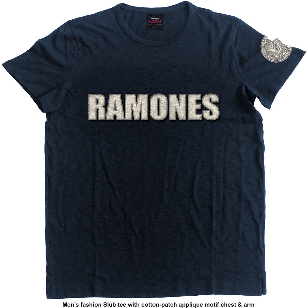 Ramones Unisex T-Shirt: Logo & Presidential Seal (Applique) T-Shirt