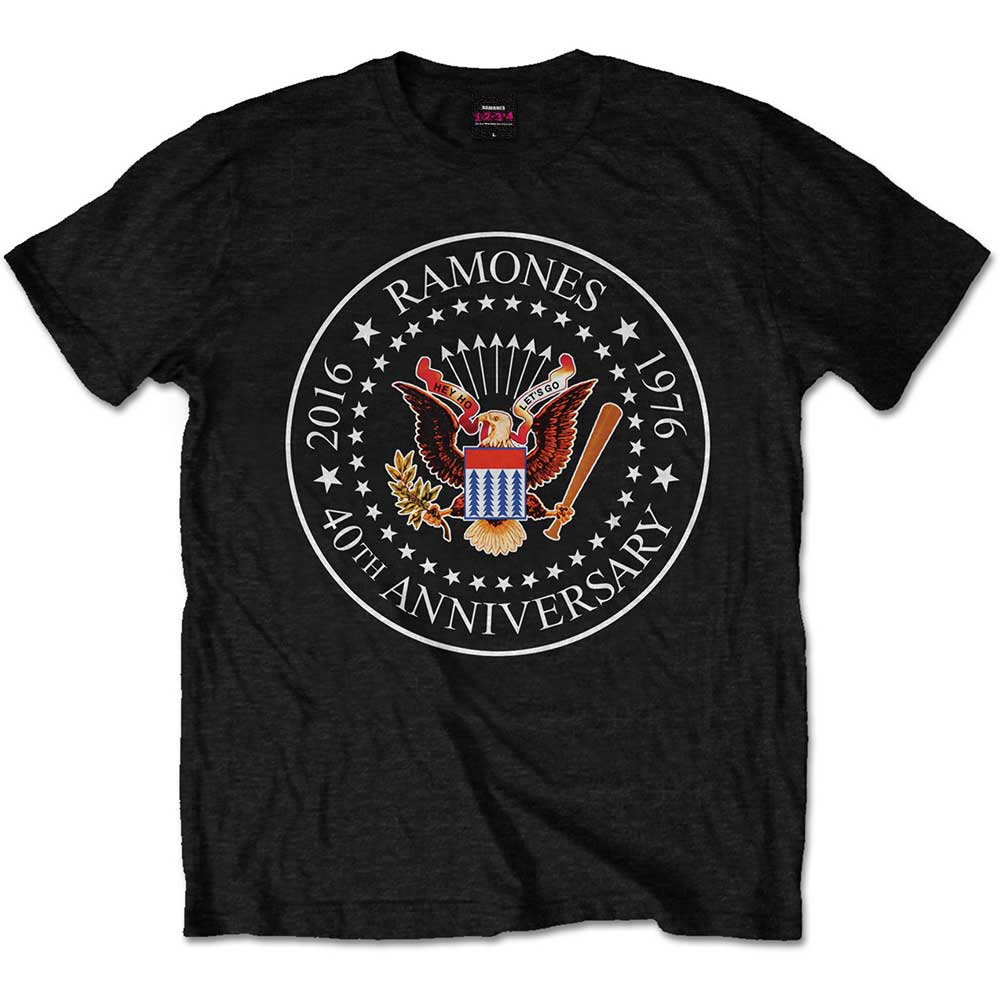Ramones Unisex T-Shirt: 40th Anniversary Seal T-Shirt