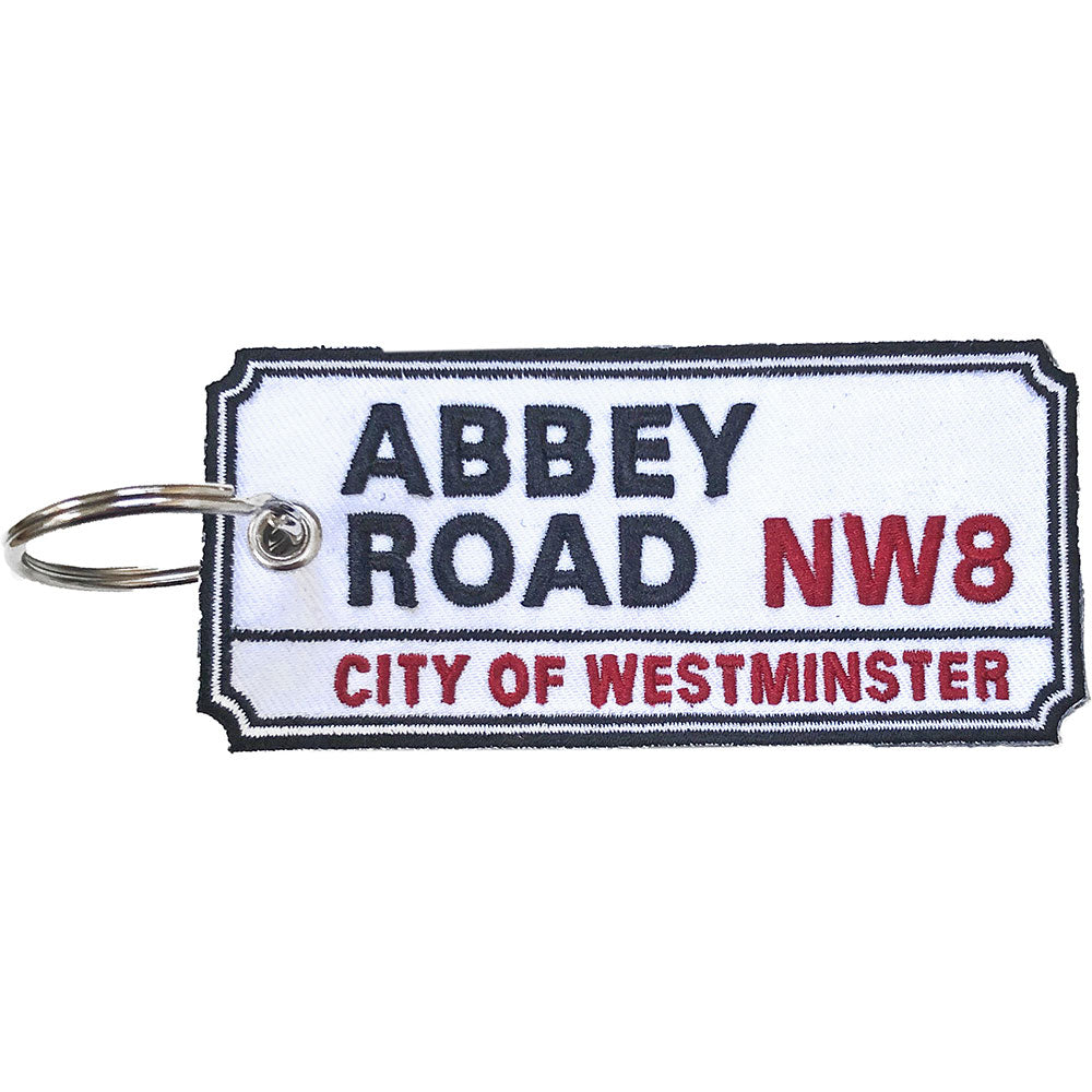 Road Sign Keychain: Abbey Road, NW London Sign (Double Sided Patch) Sleutelhanger