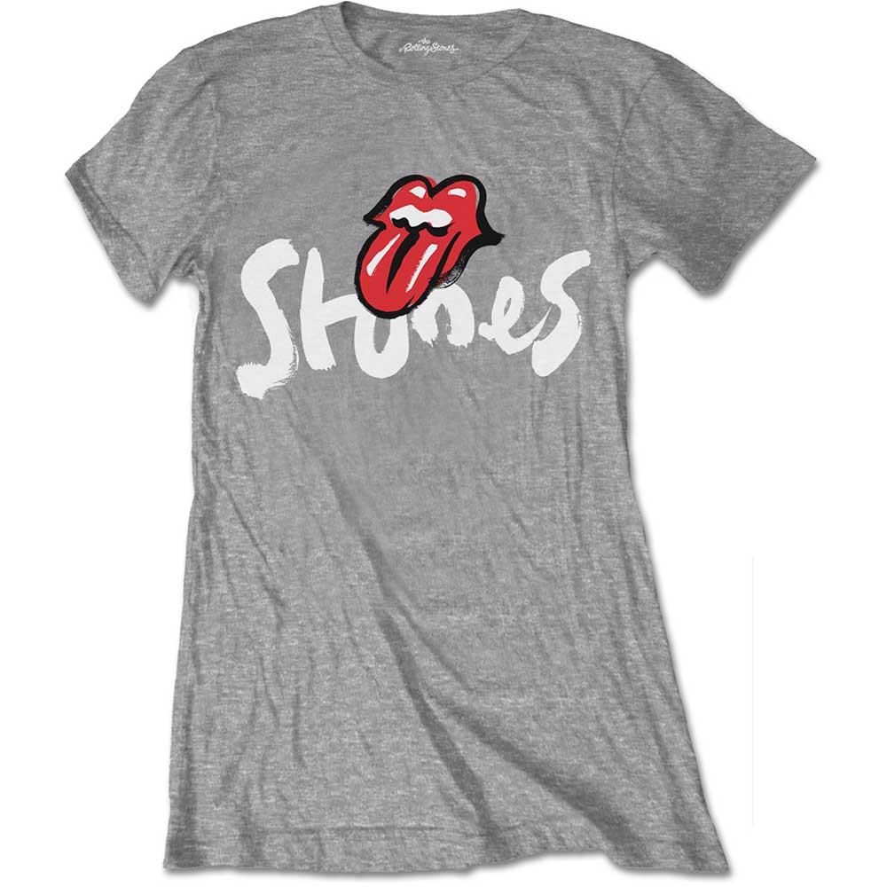 The Rolling Stones Ladies T-Shirt: No Filter Brush Strokes T-Shirt