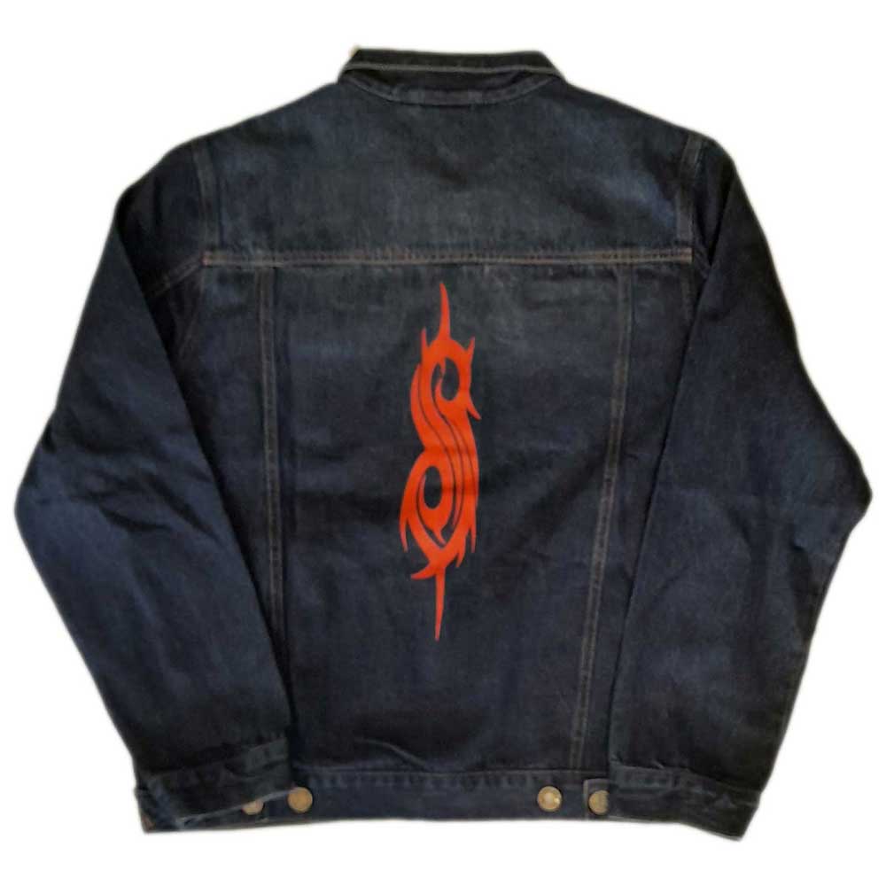 Slipknot Unisex Denim Jacket: Tribal Logo (Back Print) Spijkerjas