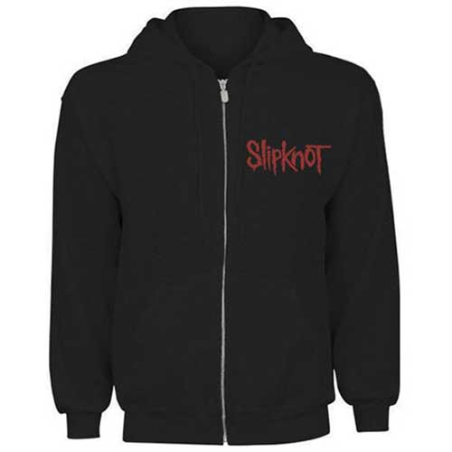 Slipknot Unisex Zipped Hoodie: Skull Teeth (Back Print) Ritshoodie