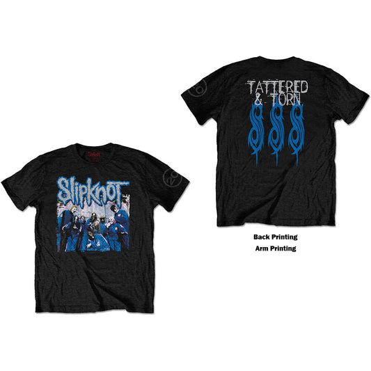 Slipknot Unisex T-Shirt: 20th Anniversary Tattered & Torn (Back Print) T-Shirt