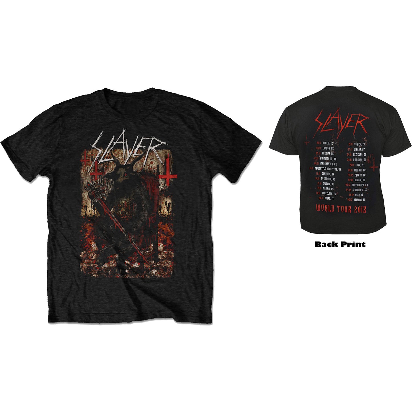 Een foto van een T-Shirt van Slayer.