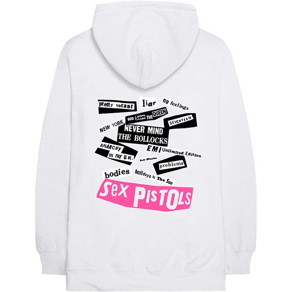 The Sex Pistols Unisex Pullover Hoodie: Never Mind The Bollocks (Back & Sleeve Print) Trui met capuchon